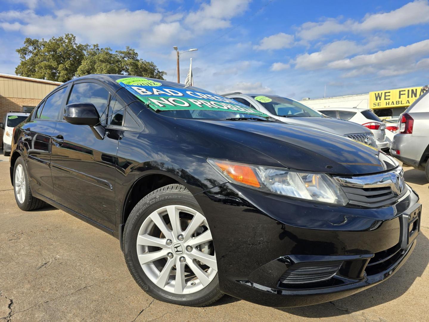 2012 BLACK Honda Civic EX-L (19XFB2F92CE) with an 1.8L L4 SOHC 16V engine, 5-Speed Automatic transmission, located at 2660 S.Garland Avenue, Garland, TX, 75041, (469) 298-3118, 32.885551, -96.655602 - Photo#0