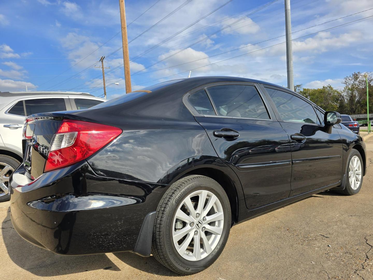 2012 BLACK Honda Civic EX-L (19XFB2F92CE) with an 1.8L L4 SOHC 16V engine, 5-Speed Automatic transmission, located at 2660 S.Garland Avenue, Garland, TX, 75041, (469) 298-3118, 32.885551, -96.655602 - Photo#3