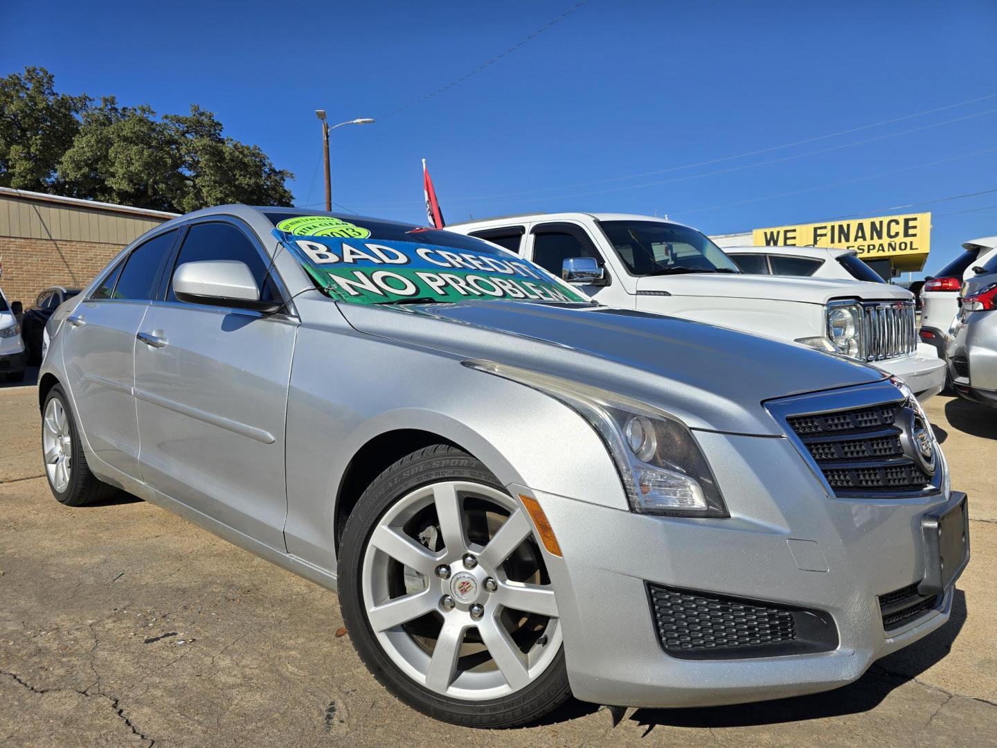 2013 SILVER Cadillac ATS (1G6AA5RAXD0) with an 2.5L L4 DOHC 16V engine, 6-Speed Automatic transmission, located at 2660 S.Garland Avenue, Garland, TX, 75041, (469) 298-3118, 32.885551, -96.655602 - Welcome to DallasAutos4Less, one of the Premier BUY HERE PAY HERE Dealers in the North Dallas Area. We specialize in financing to people with NO CREDIT or BAD CREDIT. We need proof of income, proof of residence, and a ID. Come buy your new car from us today!! This is a Loaded 2013 CADILLAC ATS 2. - Photo#0