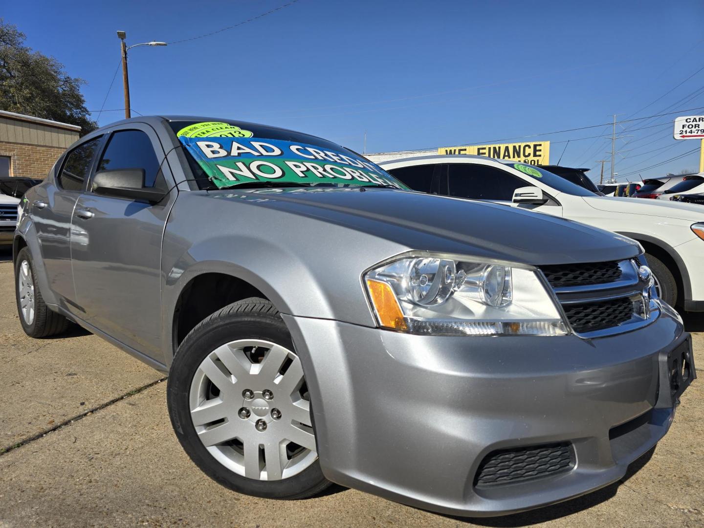 2013 SILVER Dodge Avenger SE (1C3CDZAB5DN) with an 2.4L L4 DOHC 16V engine, 4-Speed Automatic transmission, located at 2660 S.Garland Avenue, Garland, TX, 75041, (469) 298-3118, 32.885551, -96.655602 - Photo#0