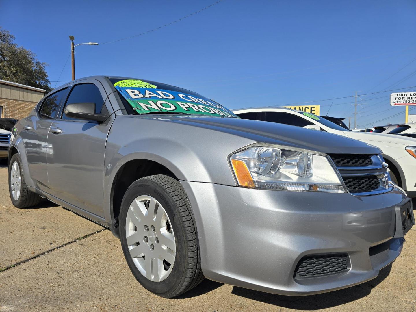 2013 SILVER Dodge Avenger SE (1C3CDZAB5DN) with an 2.4L L4 DOHC 16V engine, 4-Speed Automatic transmission, located at 2660 S.Garland Avenue, Garland, TX, 75041, (469) 298-3118, 32.885551, -96.655602 - Photo#1