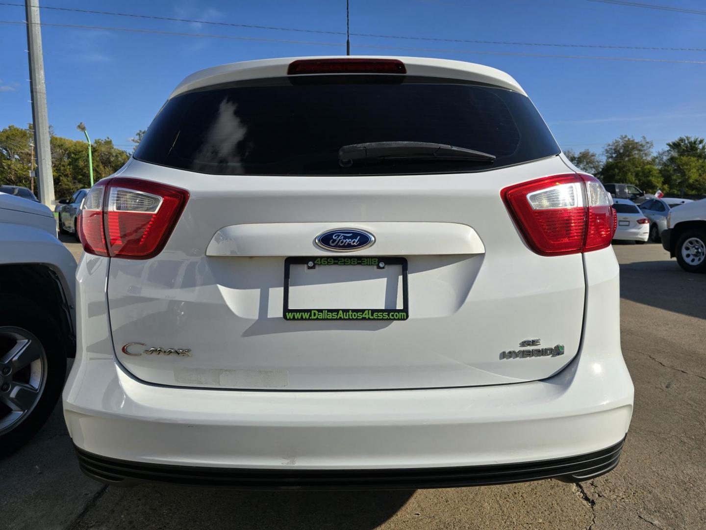 2013 WHITE Ford C-Max Hybrid SE (1FADP5AU8DL) with an 2.0L L4 DOHC 16V HYBRID engine, Continuously Variable Transmission transmission, located at 2660 S.Garland Avenue, Garland, TX, 75041, (469) 298-3118, 32.885551, -96.655602 - Photo#4