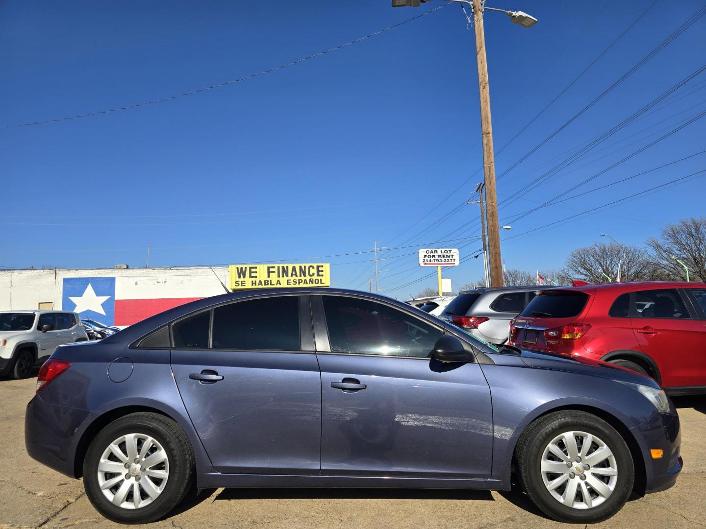 2014 BLUE Chevrolet Cruze LS (1G1PA5SG0E7) with an 1.8L L4 DOHC 16V engine, 6-Speed Automatic transmission, located at 2660 S.Garland Avenue, Garland, TX, 75041, (469) 298-3118, 32.885551, -96.655602 - Photo#2