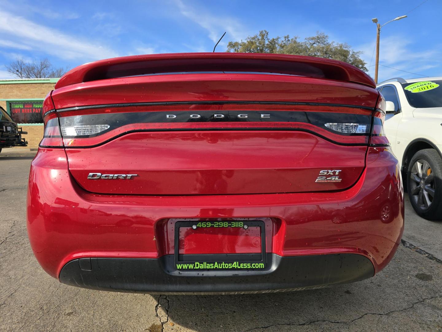 2014 RED /BLACK Dodge Dart SXT (1C3CDFBB4ED) with an 2.4L L4 DOHC 16V engine, AUTO transmission, located at 2660 S.Garland Avenue, Garland, TX, 75041, (469) 298-3118, 32.885551, -96.655602 - Welcome to DallasAutos4Less, one of the Premier BUY HERE PAY HERE Dealers in the North Dallas Area. We specialize in financing to people with NO CREDIT or BAD CREDIT. We need proof of income, proof of residence, and a ID. Come buy your new car from us today!! This is a very clean 2014 DODGE DART - Photo#4