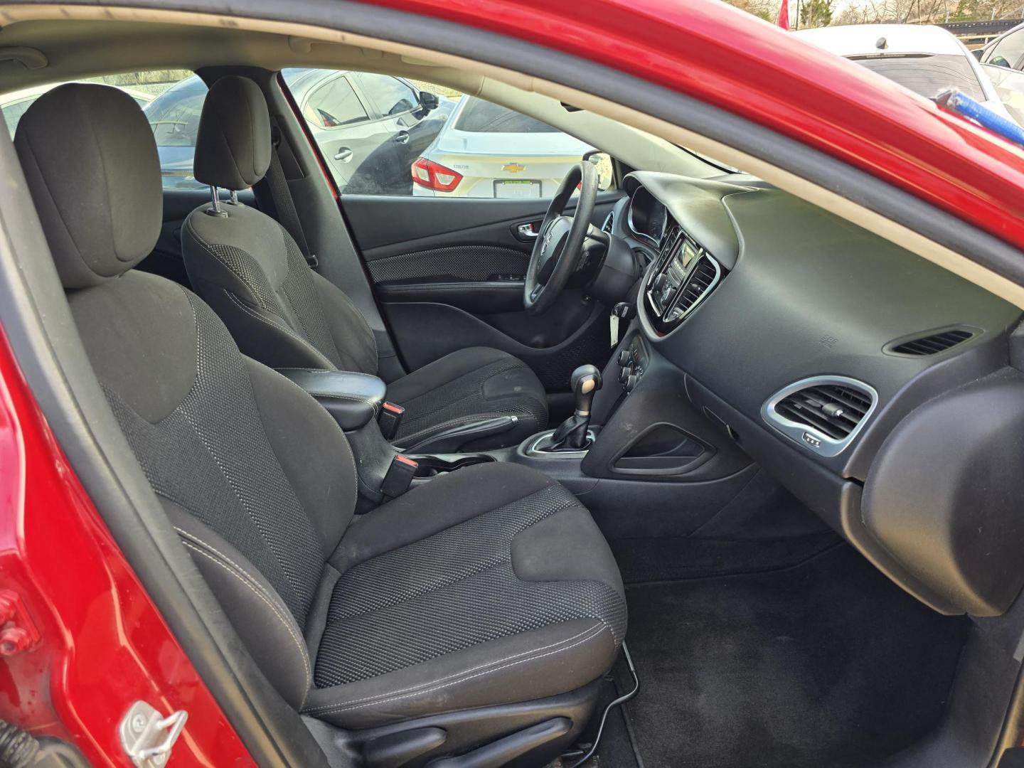 2014 RED /BLACK Dodge Dart SXT (1C3CDFBB4ED) with an 2.4L L4 DOHC 16V engine, AUTO transmission, located at 2660 S.Garland Avenue, Garland, TX, 75041, (469) 298-3118, 32.885551, -96.655602 - Welcome to DallasAutos4Less, one of the Premier BUY HERE PAY HERE Dealers in the North Dallas Area. We specialize in financing to people with NO CREDIT or BAD CREDIT. We need proof of income, proof of residence, and a ID. Come buy your new car from us today!! This is a very clean 2014 DODGE DART - Photo#16