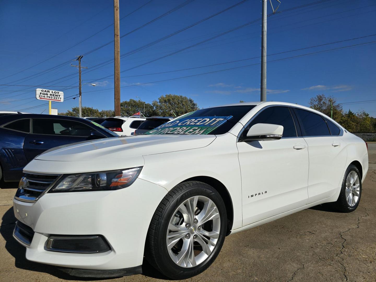 2015 WHITE Chevrolet Impala LT (1G1115SLXFU) with an 2.5L L4 DOHC 16V engine, 6-Speed Automatic transmission, located at 2660 S.Garland Avenue, Garland, TX, 75041, (469) 298-3118, 32.885551, -96.655602 - Photo#7