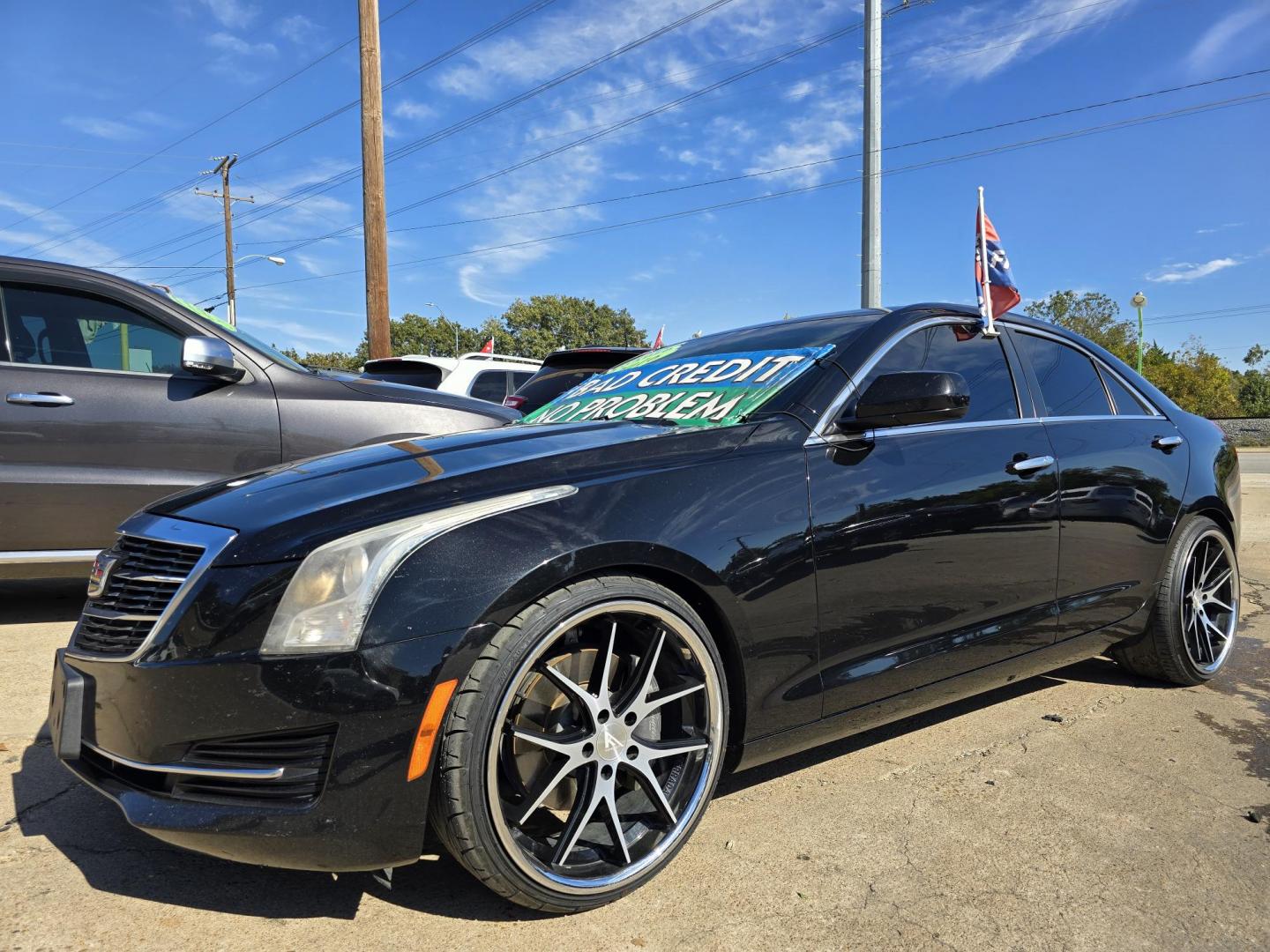 2016 BLACK METALLIC Cadillac ATS 2.0L Standard (1G6AA5RX8G0) with an 2.0L L4 DOHC 16V TURBO engine, AUTO transmission, located at 2660 S.Garland Avenue, Garland, TX, 75041, (469) 298-3118, 32.885551, -96.655602 - Photo#7