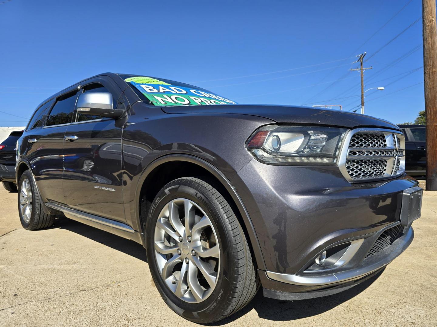 2016 BLACK Dodge Durango Citadel 2WD (1C4RDHEGXGC) with an 3.6L V6 DOHC 24V engine, 8A transmission, located at 2660 S.Garland Avenue, Garland, TX, 75041, (469) 298-3118, 32.885551, -96.655602 - Photo#1