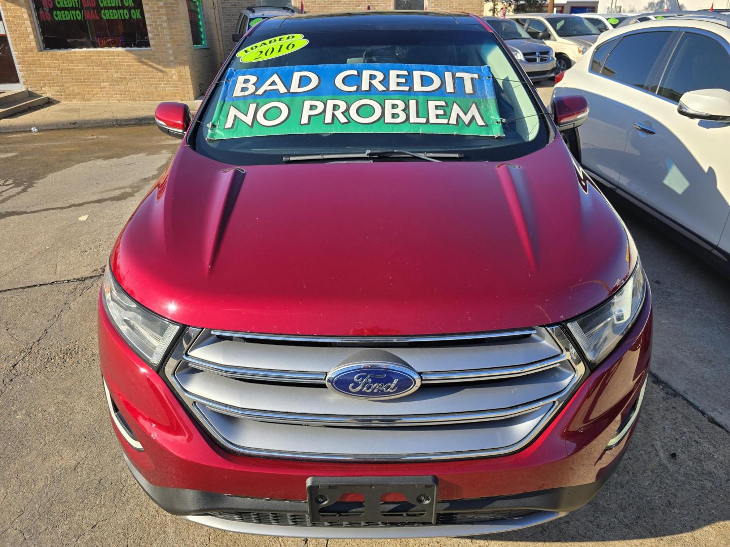 2016 RED Ford Edge Titanium (2FMPK3K85GB) with an 3.5L V6 DOHC 24V engine, 6A transmission, located at 2660 S.Garland Avenue, Garland, TX, 75041, (469) 298-3118, 32.885551, -96.655602 - Photo#9