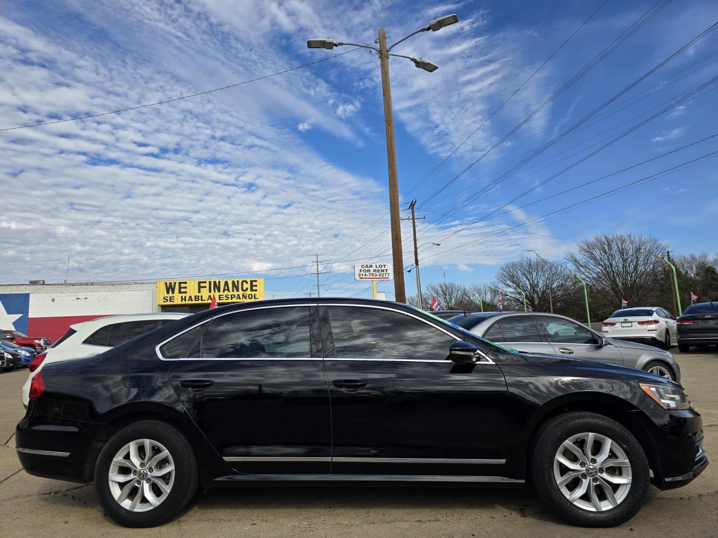 2016 BLACK Volkswagen Passat S (1VWAT7A30GC) , 6A transmission, located at 2660 S.Garland Avenue, Garland, TX, 75041, (469) 298-3118, 32.885551, -96.655602 - Photo#2