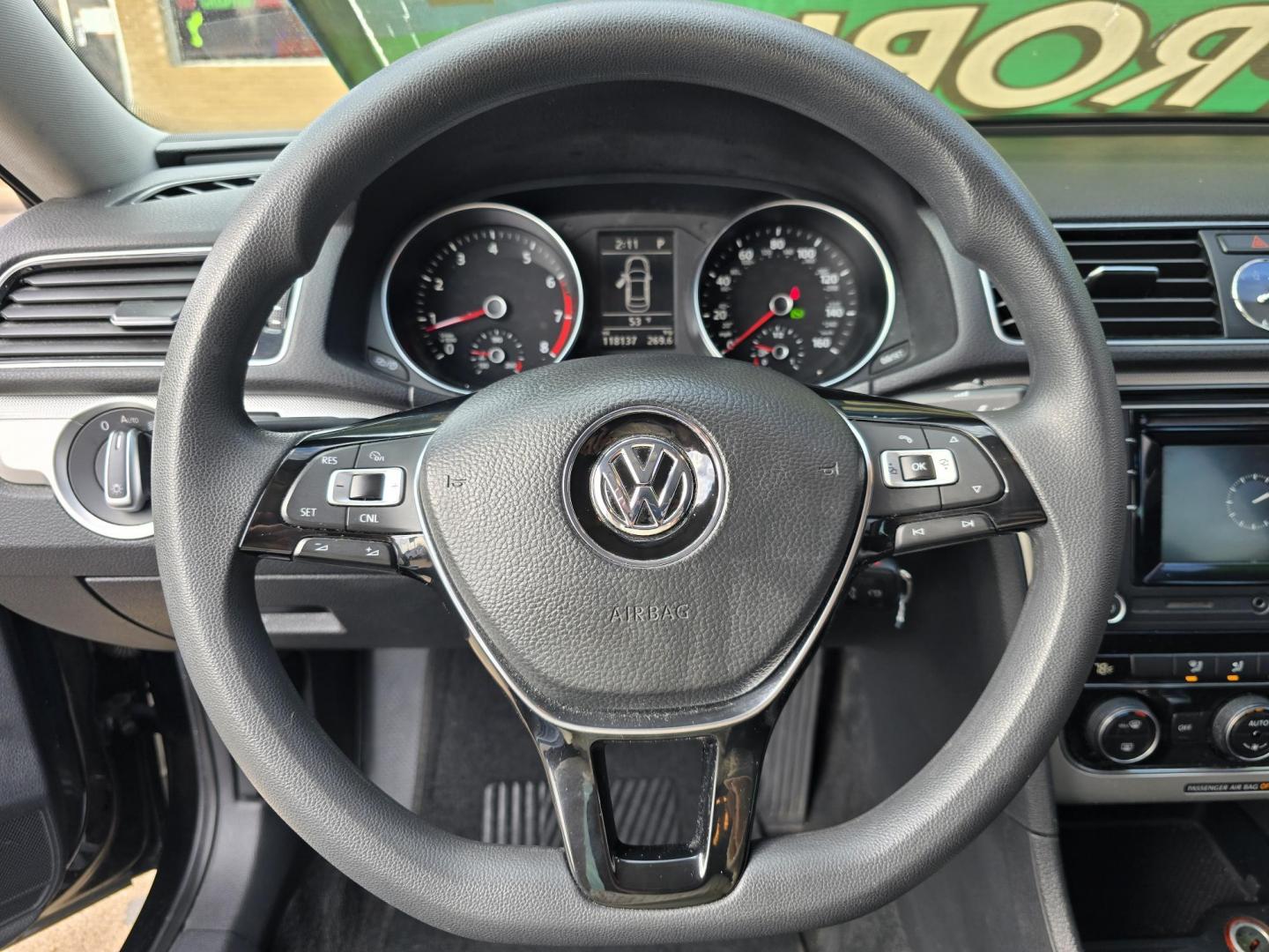 2016 BLACK Volkswagen Passat S (1VWAT7A30GC) , 6A transmission, located at 2660 S.Garland Avenue, Garland, TX, 75041, (469) 298-3118, 32.885551, -96.655602 - Photo#12