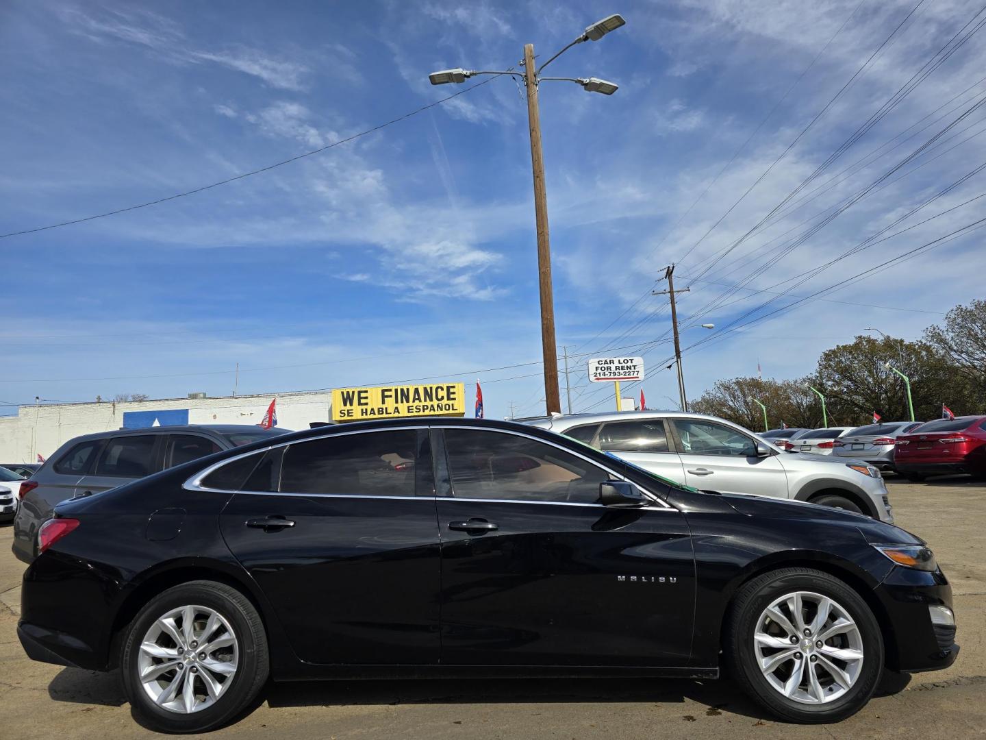 2019 BLACK Chevrolet Malibu LT (1G1ZD5ST6KF) with an 1.5L L4 DOHC 16V engine, 6A transmission, located at 2660 S.Garland Avenue, Garland, TX, 75041, (469) 298-3118, 32.885551, -96.655602 - Photo#2