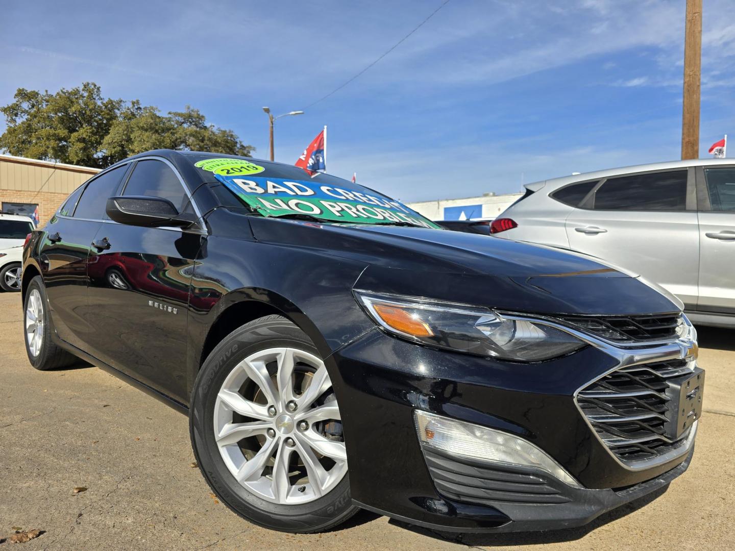 2019 BLACK Chevrolet Malibu LT (1G1ZD5ST6KF) with an 1.5L L4 DOHC 16V engine, 6A transmission, located at 2660 S.Garland Avenue, Garland, TX, 75041, (469) 298-3118, 32.885551, -96.655602 - Photo#0